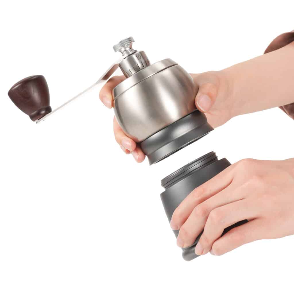 Custom Metal Manual Coffee Burr Grinder with Adjustable Stainless Steel Burr 6