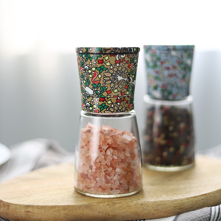 Custom Stainless Steel Spice Mill Grinder with Vintage Patterns 8 2
