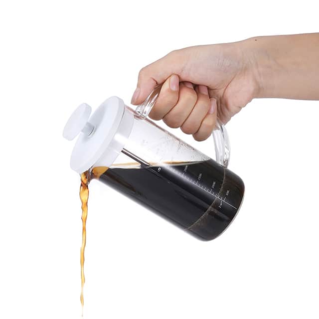 Custom Borosilicate Glass French Press with 188 Stainless Steel Filter 6