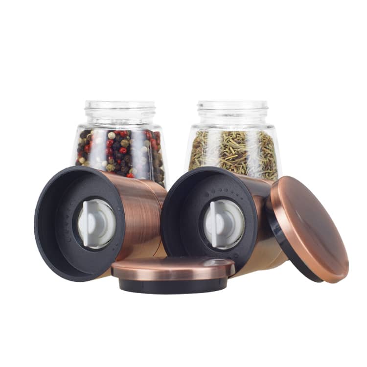 Custom Copper Manual Salt and Pepper Mill Grinder Set 3