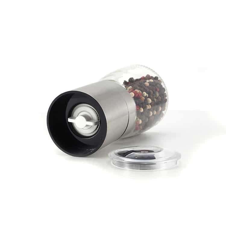 Custom Manual Salt and Pepper Grinder with Adjustable Dispensing Cap 6
