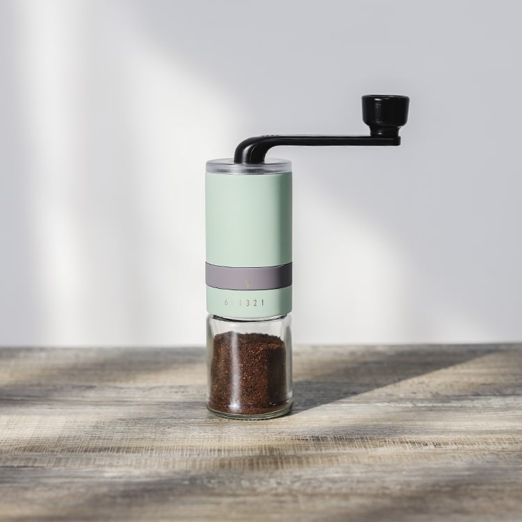 Custom Portable Manual Coffee Burr Grinder with Adjustable Ceramic Burr 10