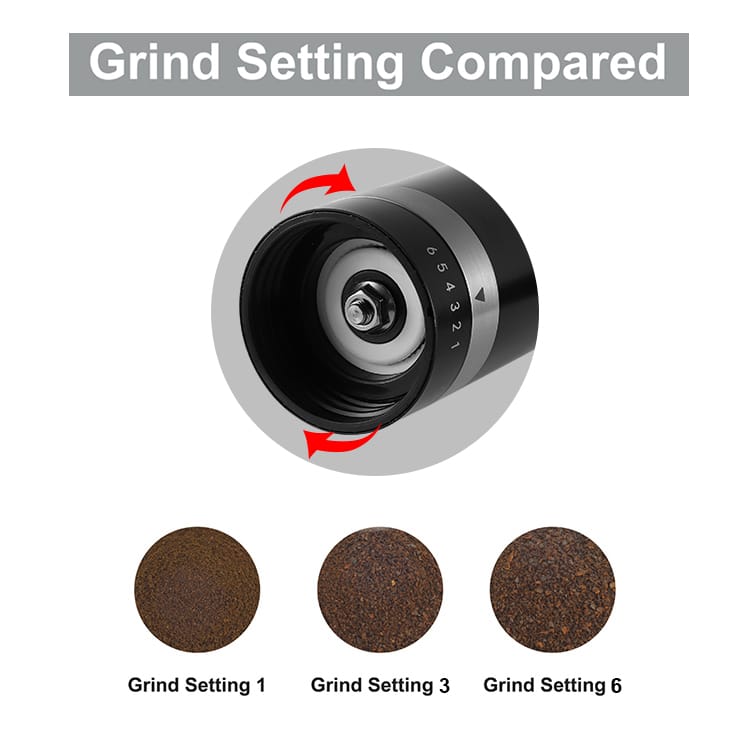 Custom Portable Manual Coffee Burr Grinder with Adjustable Ceramic Burr 11