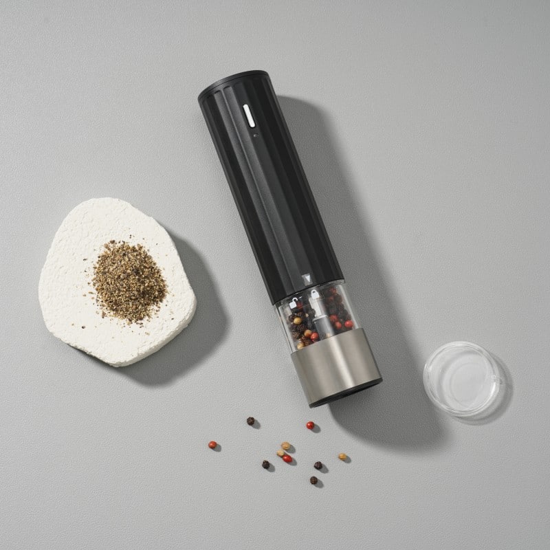 Custom Slim Electric Salt and Pepper Grinder with Adjustable Ceramic Burr 7