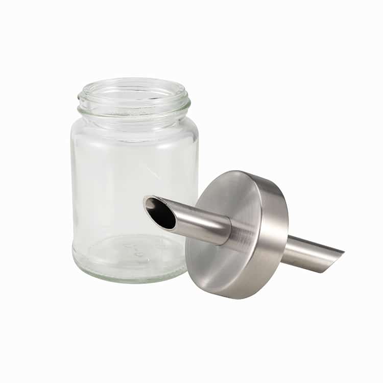 Custom Stainless Steel Sugar Dispenser with Glass Jar 3