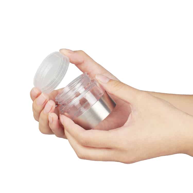 ODM Dual Compartment Stackable Salt Pepper Grinder with Adjustable Ceramic Burr 4