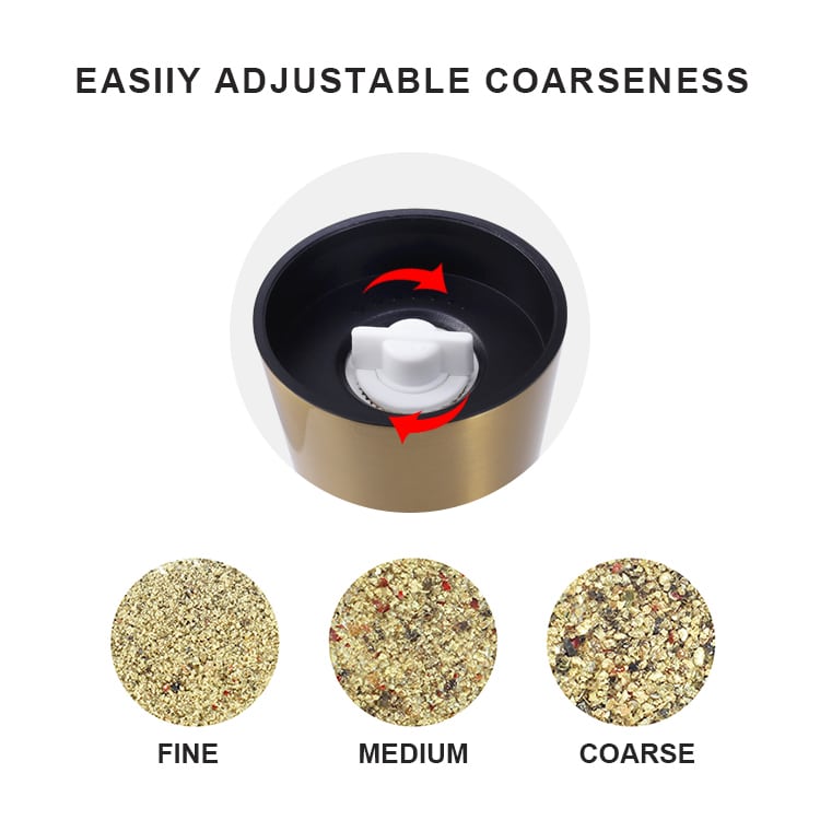 ODM Metal Salt Pepper Grinder Set with Base and Ceramic Burrs 2