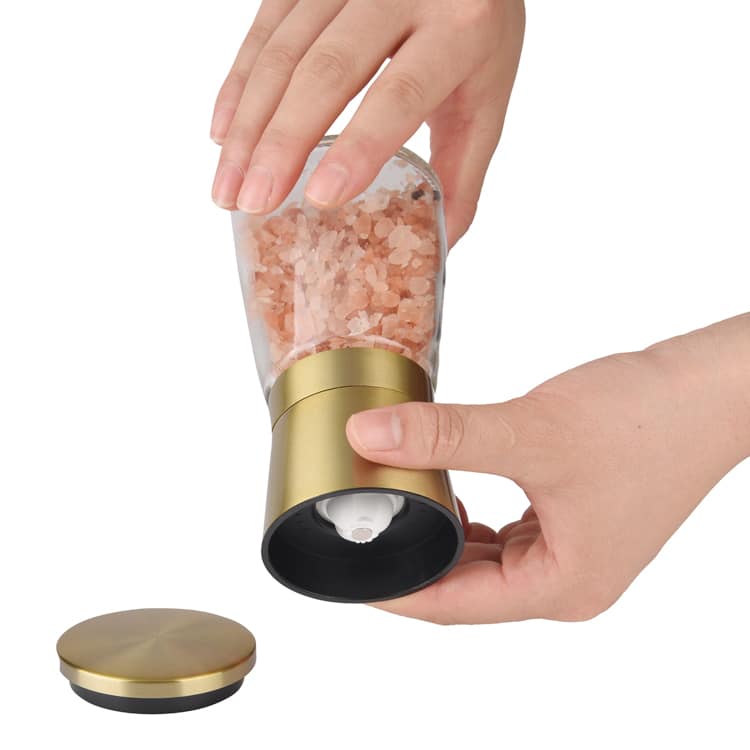 ODM Metal Salt Pepper Grinder Set with Base and Ceramic Burrs 5