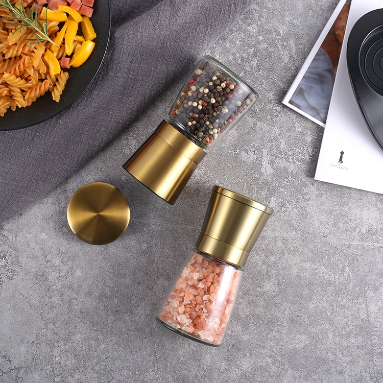 ODM Metal Salt Pepper Grinder Set with Base and Ceramic Burrs 6