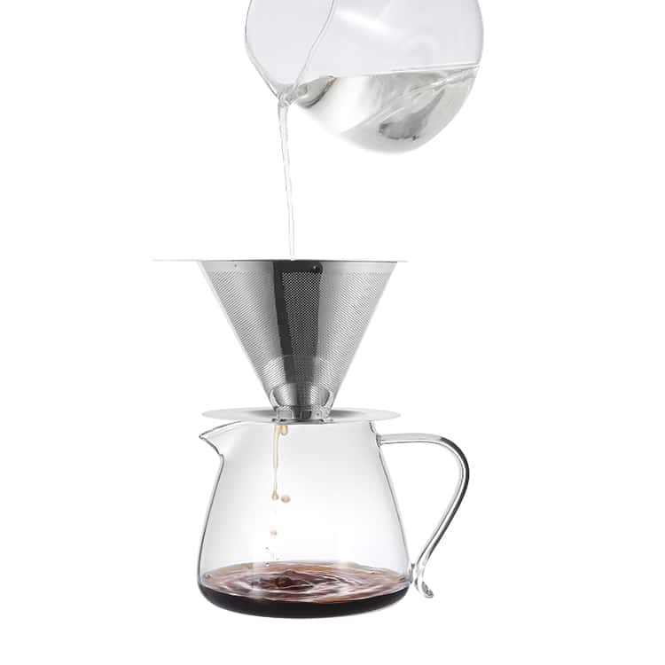 ODM Reusable Stainless Steel Coffee Filter with Stable Base 4