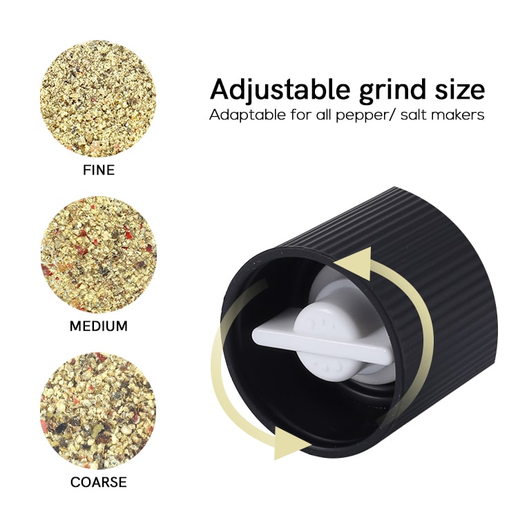 Custom Mini Salt and Pepper Grinder Set with Adjustable Ceramic Grinder 3 1