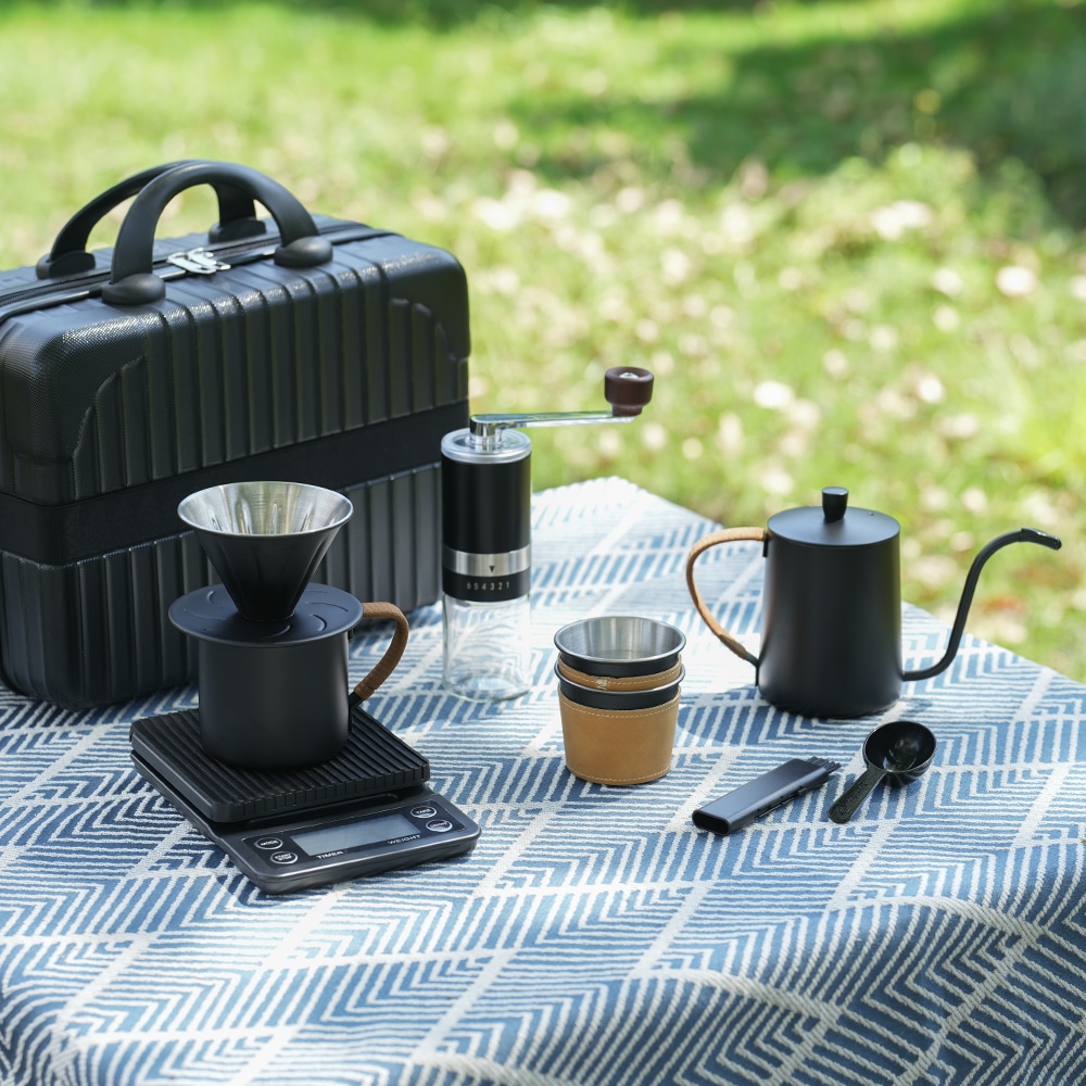 Custom Portable Manual Coffee Burr Grinder Set 1