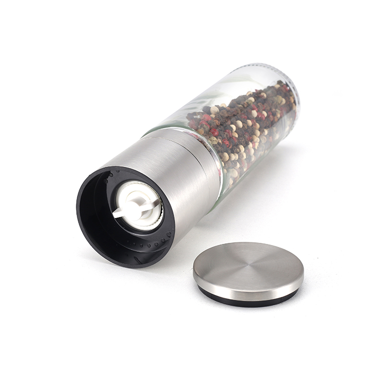 Custom Stainless Steel Salt and Pepper Grinder with Stepless Ceramic Burr 2 1
