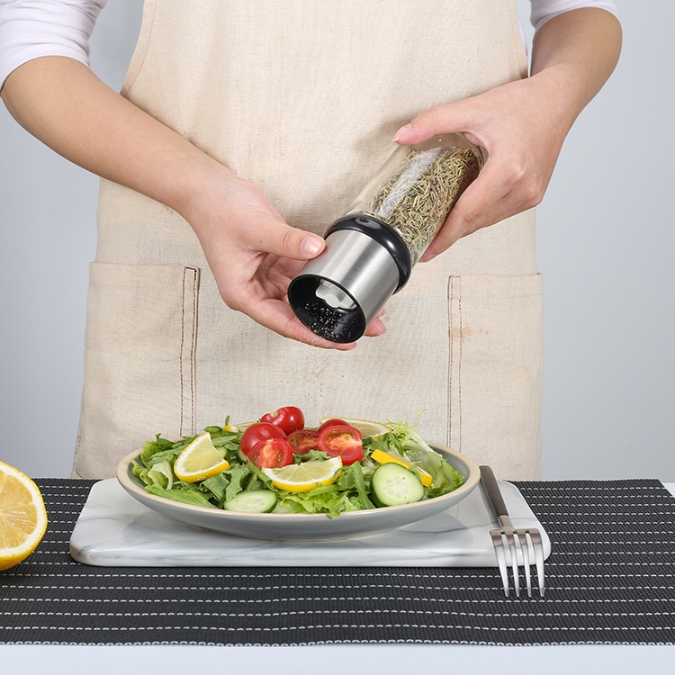 OEMODM 200ml Stainless Steel Salt Pepper Grinder with Adjustable Burr 6