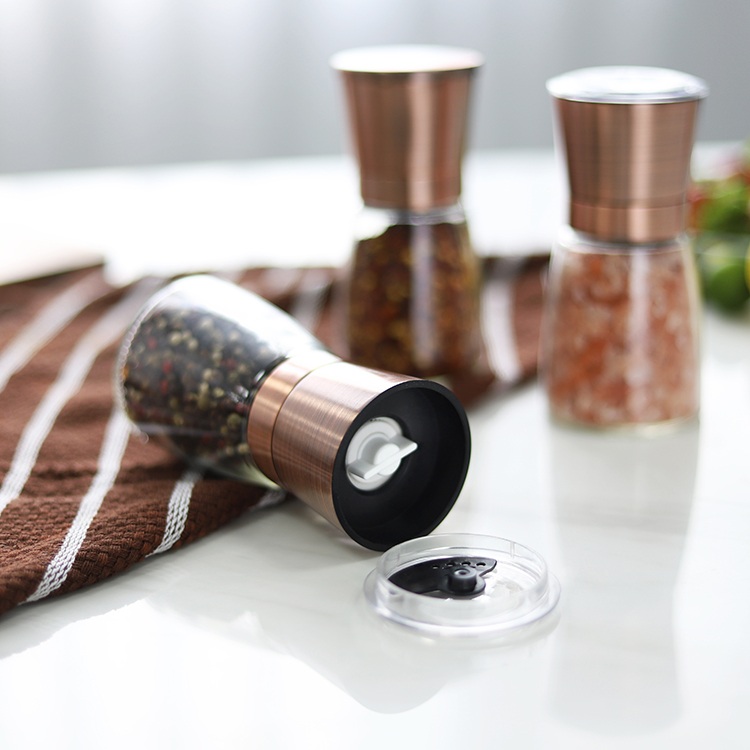 OEMODM Copper Color Salt Pepper Grinder with Adjustable Shaker Lid 1
