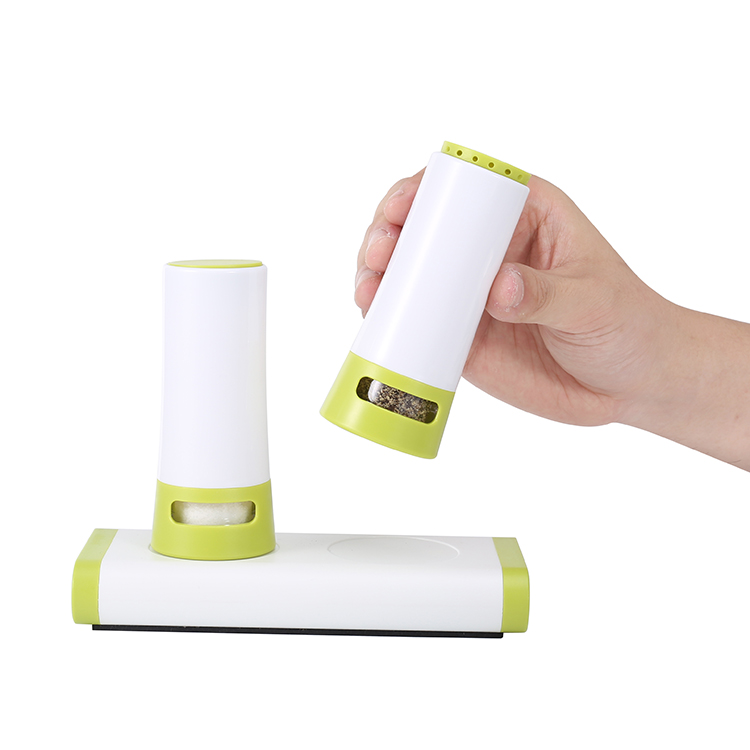 OEMODM Magnetic Spice Shaker Set with Auto Open Dispenser Design 2