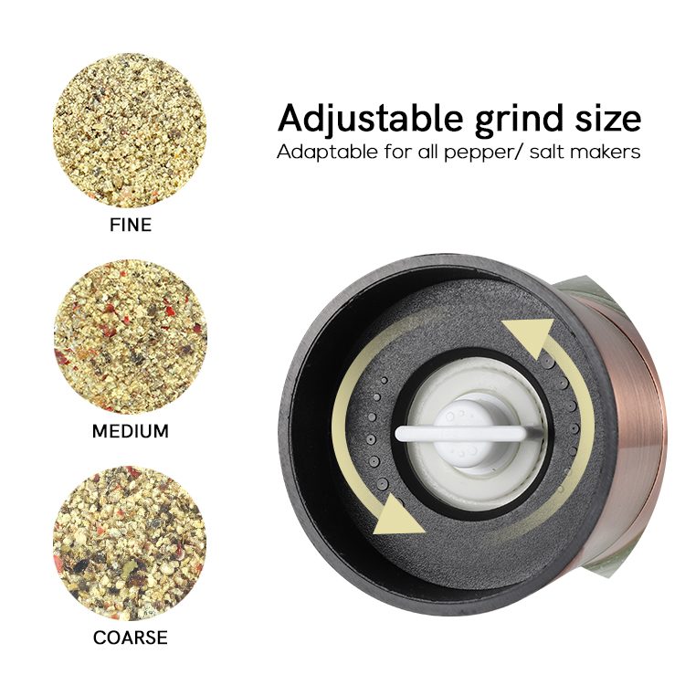 OEMODM Portable Copper Finish Stainless Steel Spice Grinder 4