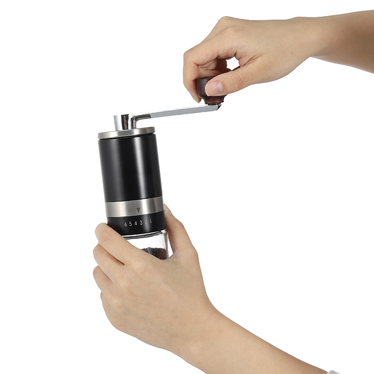 Custom Portable Manual Burr Coffee Grinder with Ceramic Burr 4