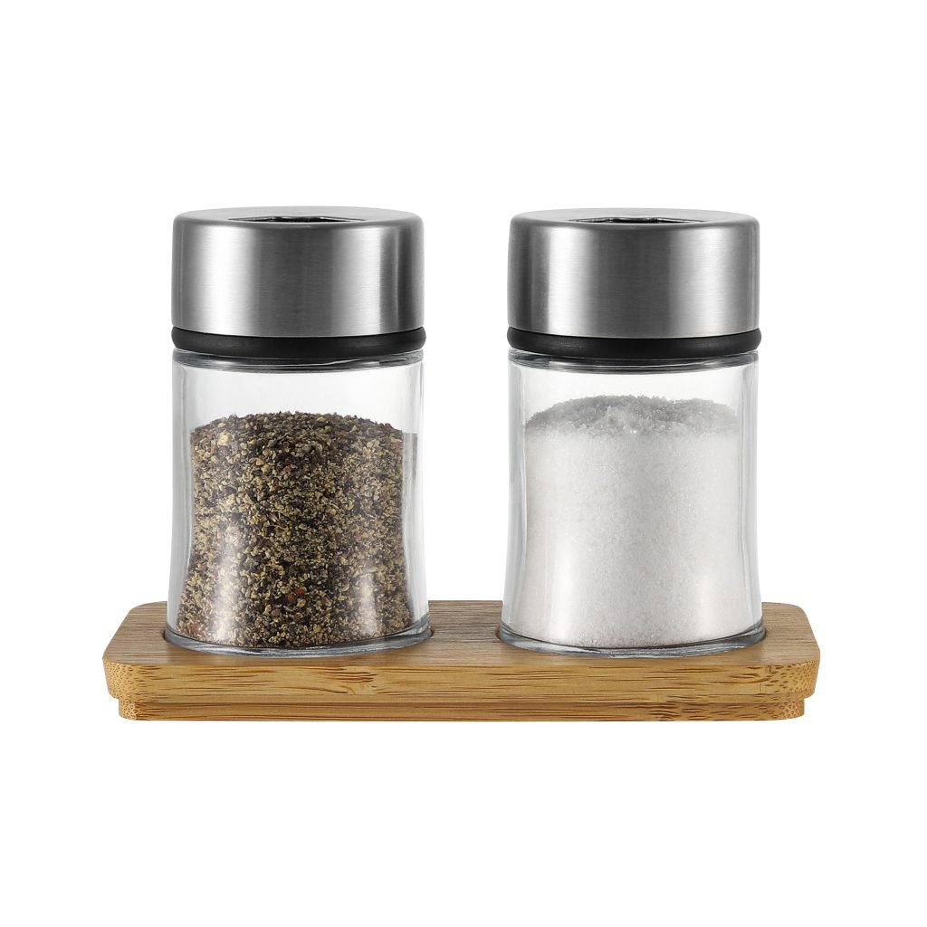 Customizable Glass Spice Shaker Set with Adjustable Dispensing Lids 2