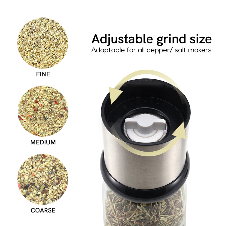 Customize Big Capacity Manual Salt and Pepper Mill 3