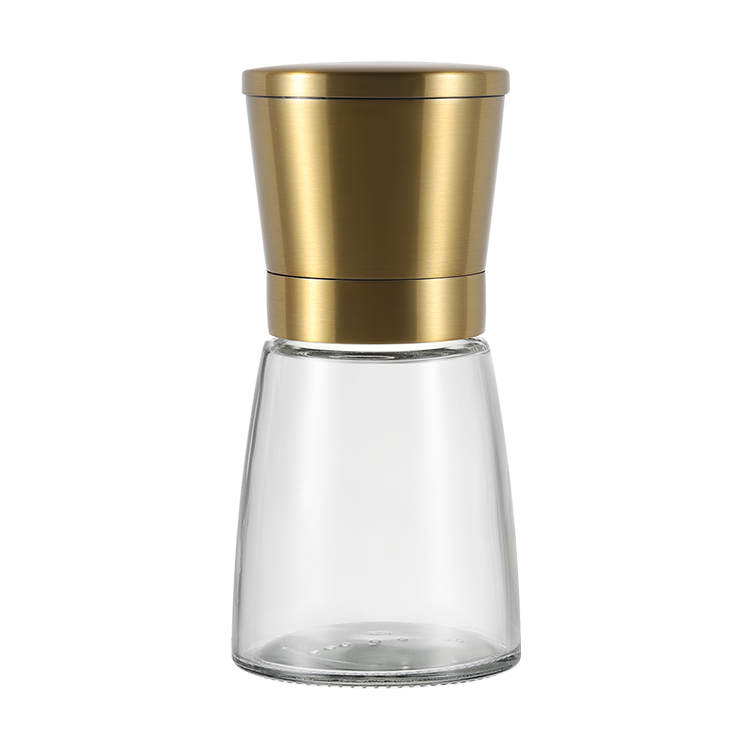 Custom Gold Stainless Steel Salt and Pepper Grinder with Adjustable Ceramic Core 2