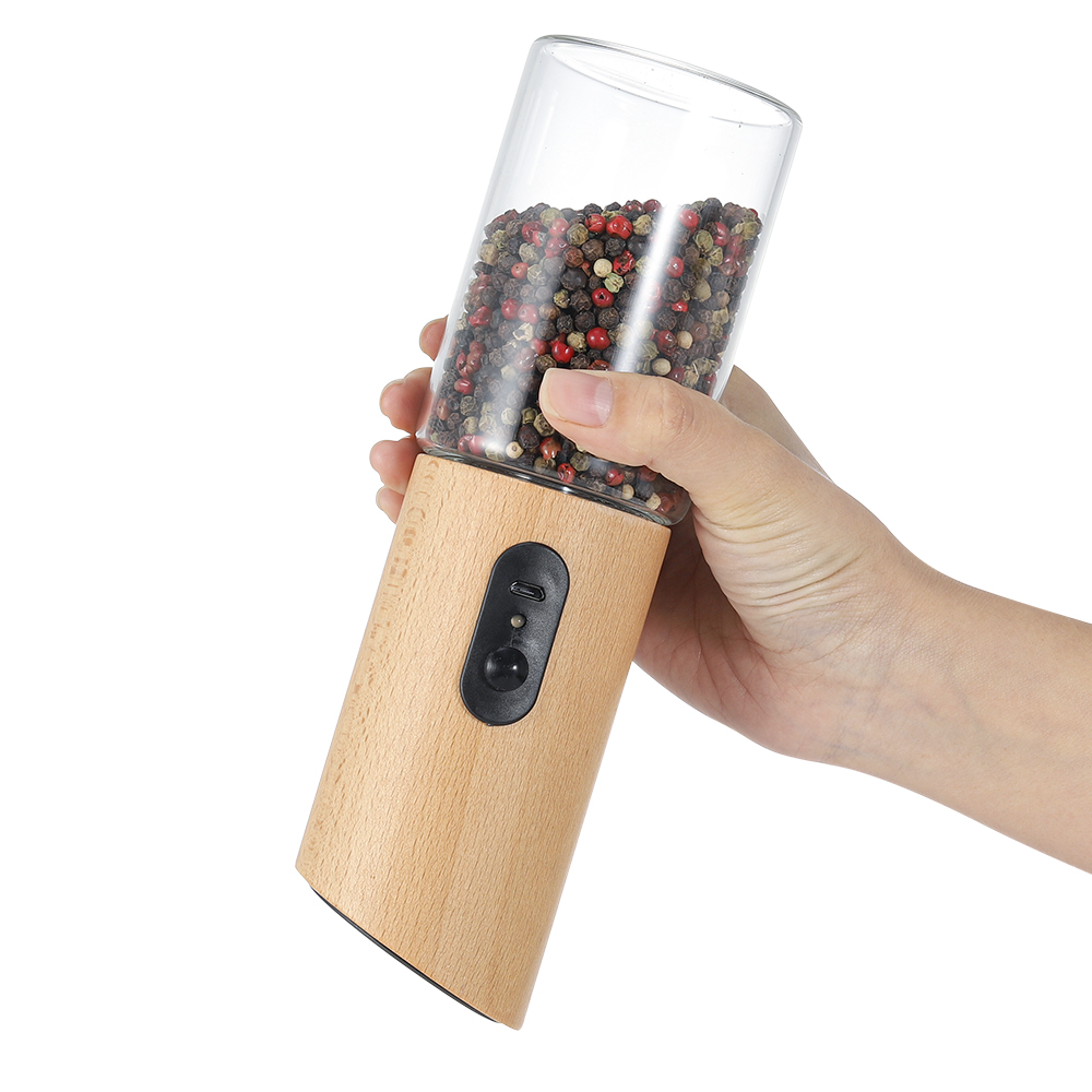 ODM Custom Rechargeable Electric Salt and Pepper Grinder with Gravity Operation 5