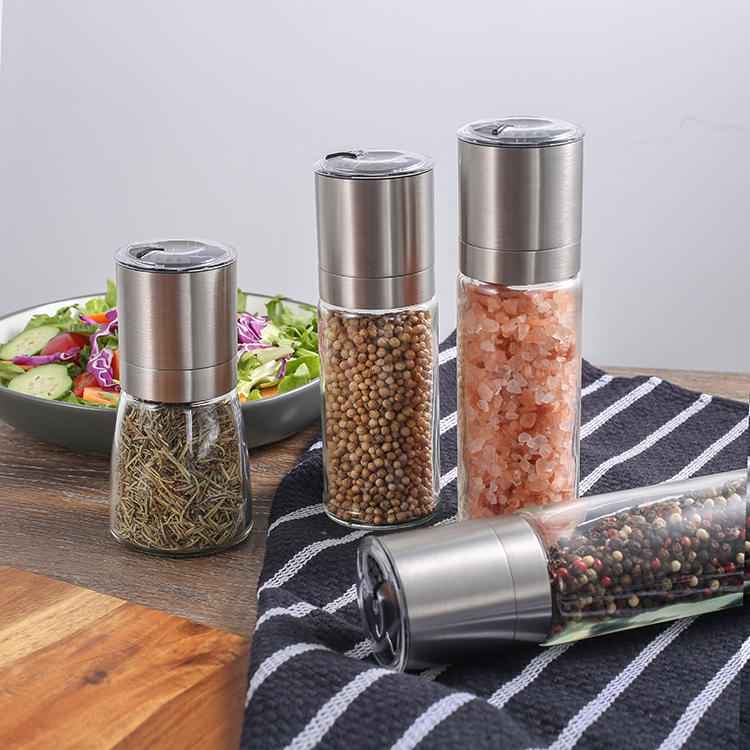 ODM Large Capacity Salt and Pepper Grinder with Dual Use Shaker Lid 2