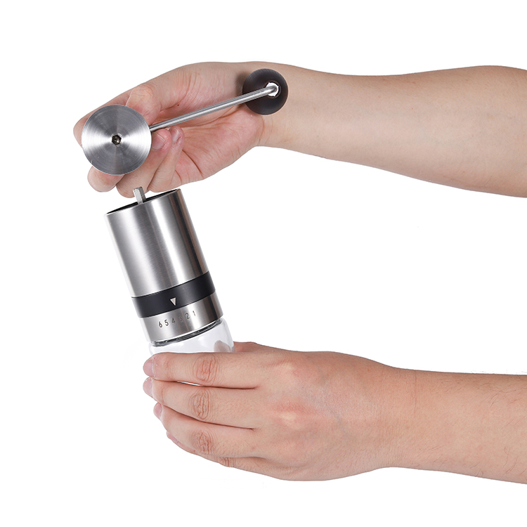 ODM Portable Manual Coffee Grinder with Steel Burr and Adjustable Grind Settings 4