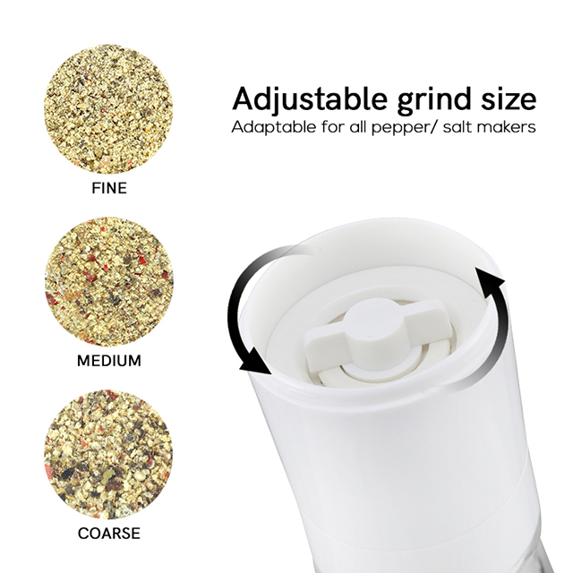 Custom 140ml Salt and Pepper Grinder with Adjustable Ceramic Core 3 1