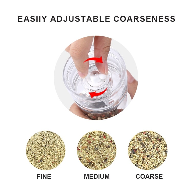Custom 150ml Retro Salt and Pepper Grinder with Adjustable Ceramic Burr 5 1