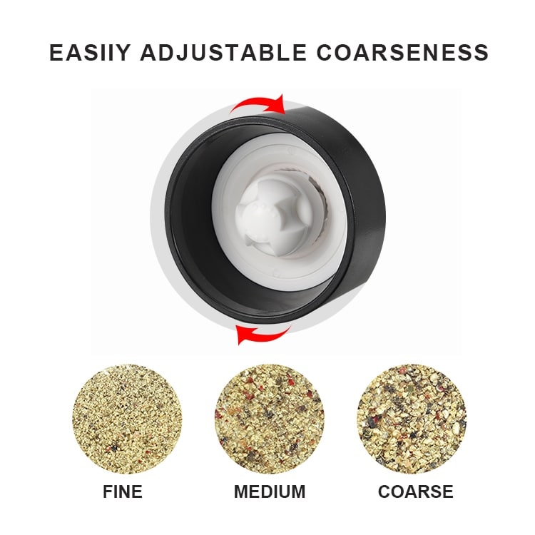 Custom Big Capacity Salt and Pepper Grinder with Stepless Ceramic Burr 5 1