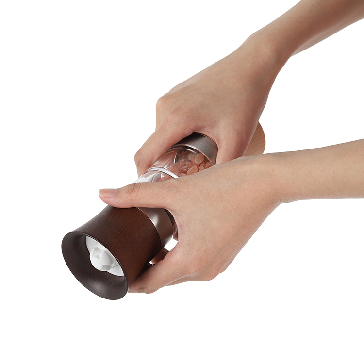 Custom Dual Chamber Salt and Pepper Grinder with Flavor Separated Design 6 1
