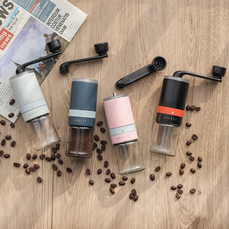 Custom Portable Manual Coffee Grinder with External Adjustment 2