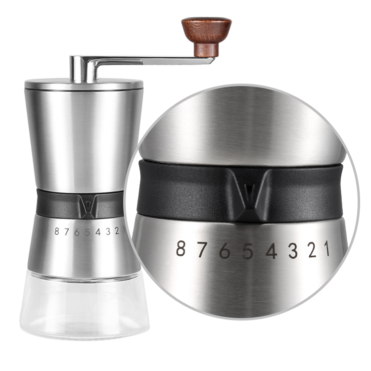 ODM All in One Manual Coffee Grinder Set with Bean Storage Containers 5