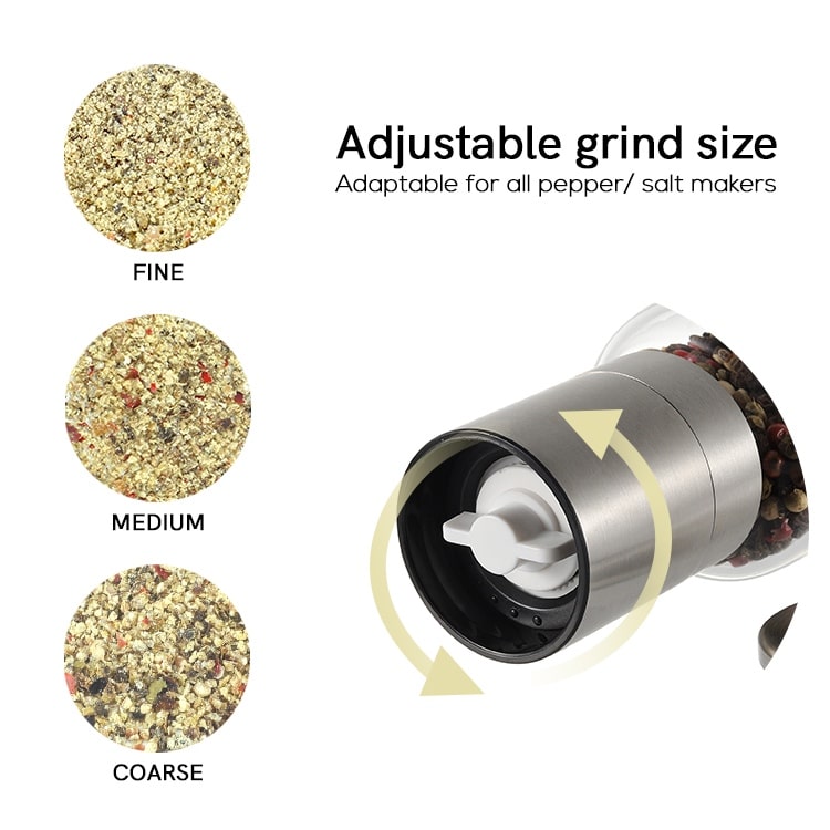 ODM Classic Manual Salt and Pepper Grinder with Ceramic Grinder 2 1