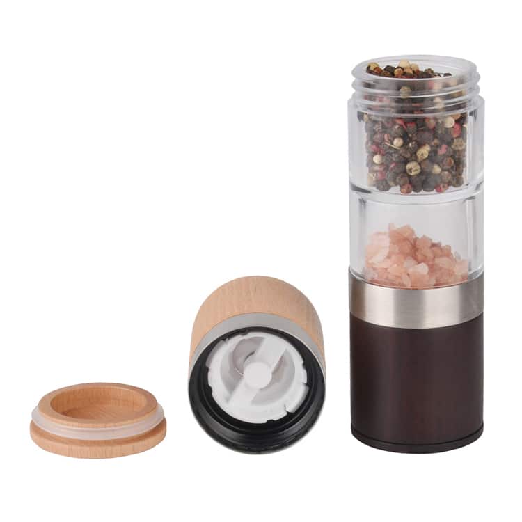 ODM Manual Dual head Salt and Pepper Grinder with Adjustable Burr 2