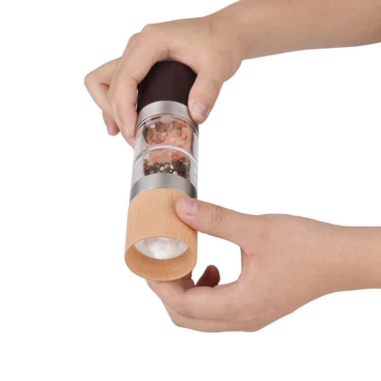 ODM Manual Dual head Salt and Pepper Grinder with Adjustable Burr 4 1