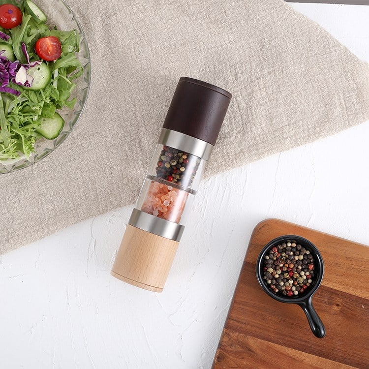 ODM Manual Dual head Salt and Pepper Grinder with Adjustable Burr 5 1