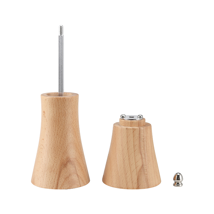 ODM Portable 30ml Wooden Spice Grinder with Adjustable Ceramic Core 2 1