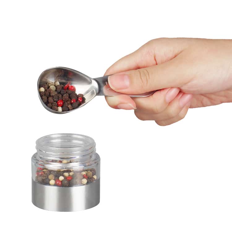 Space Saving Stackable Salt and Pepper Grinder for Multiple Spices 5 1