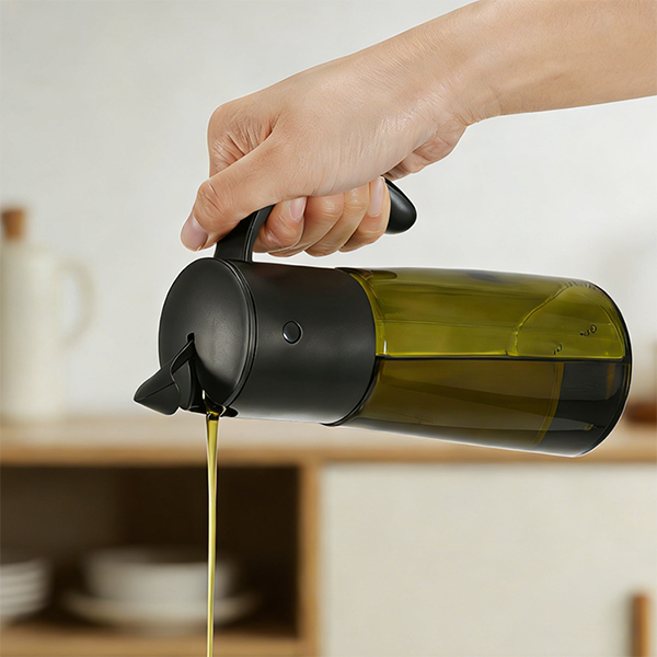 ODM Custom Gravity Glass Olive Oil Dispenser with Dark Glass Bottle 5 1