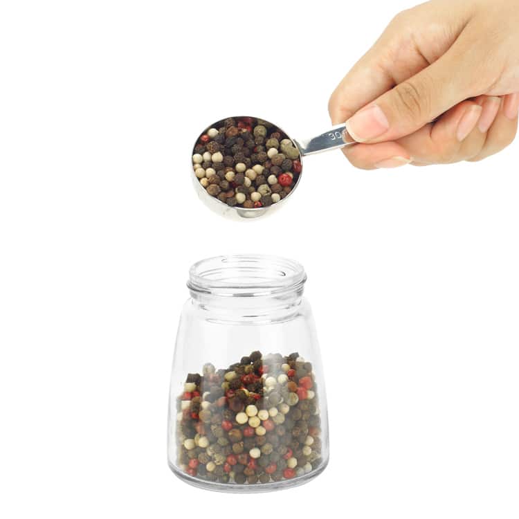 Custom Plastic Salt and Pepper Grinder with Adjustable Ceramic Burr 3