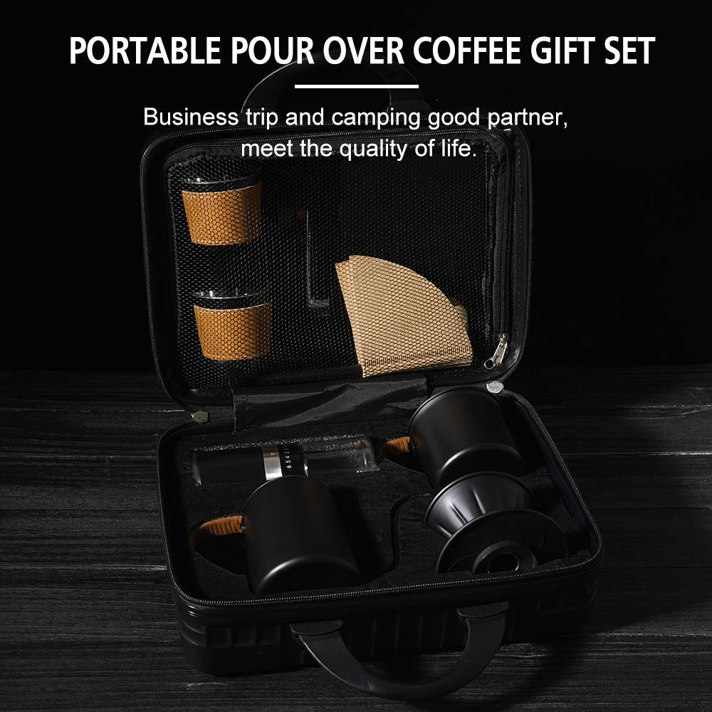 ODM All in One Portable Pour Over Coffee Set with Manual Coffee Grinder 3 1
