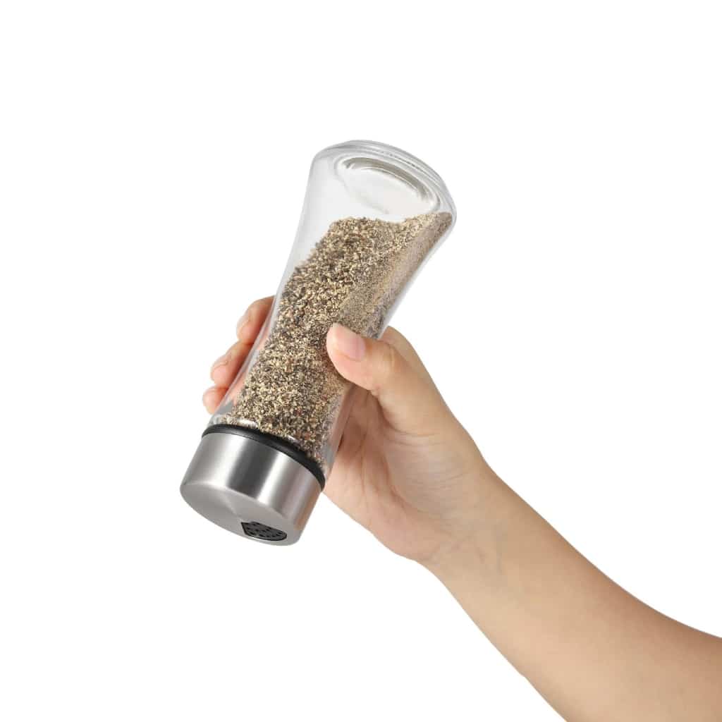 ODM Custom Glass Salt Pepper Shaker with Adjustable Lid 4 1