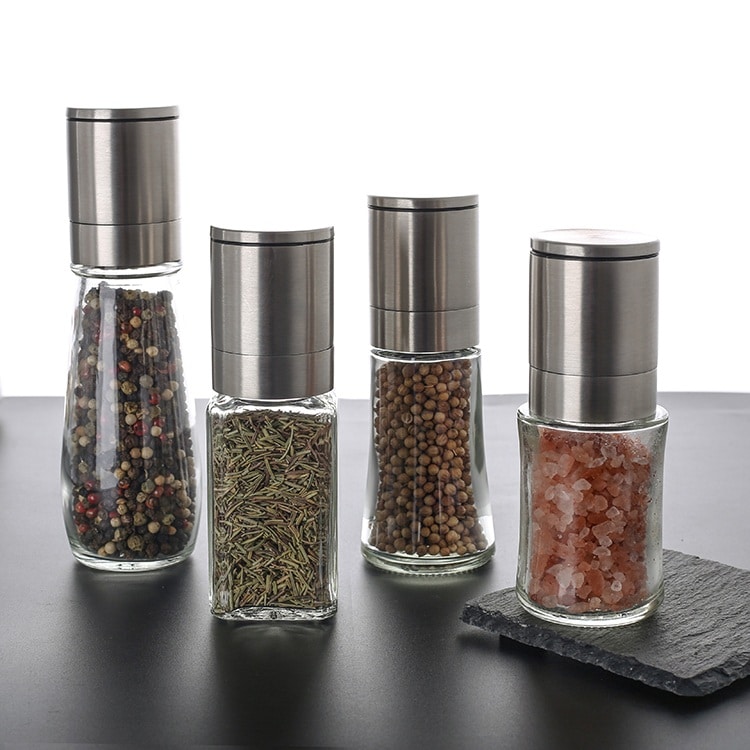 Custom 70ml Stainless Steel Salt Pepper Grinder with Ceramic Burr 5