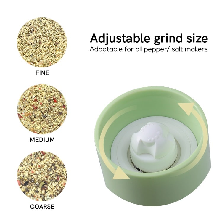 Custom Color 235ml Salt and Pepper Grinder with Adjustable Ceramic Burr 3