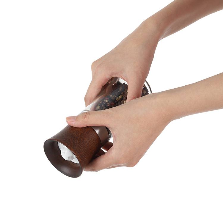 Custom Wooden Salt and Pepper Grinder with Glass Body 6 1