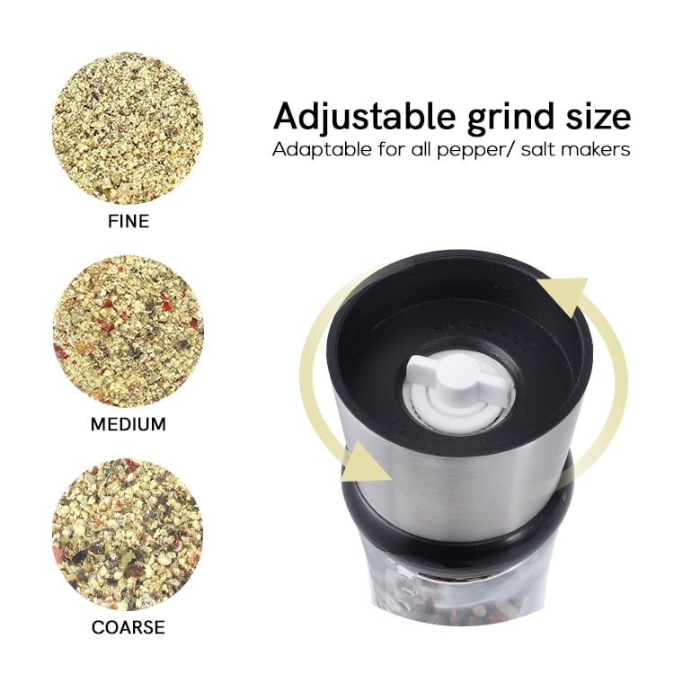OEM Stainless Steel Salt and Pepper Grinder Set for Kitchen and Restaurant Use 3