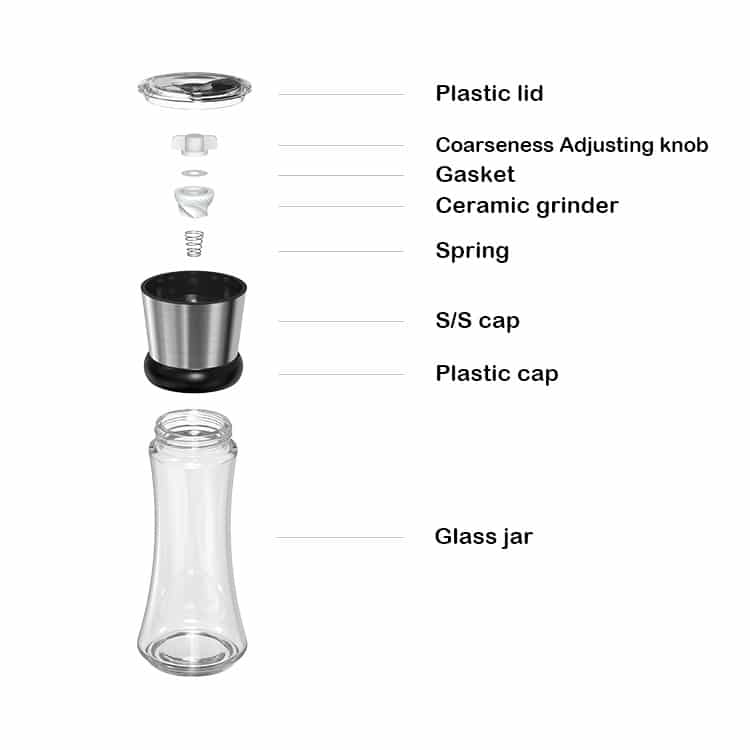 OEM Stainless Steel Salt and Pepper Grinder Set for Kitchen and Restaurant Use 5