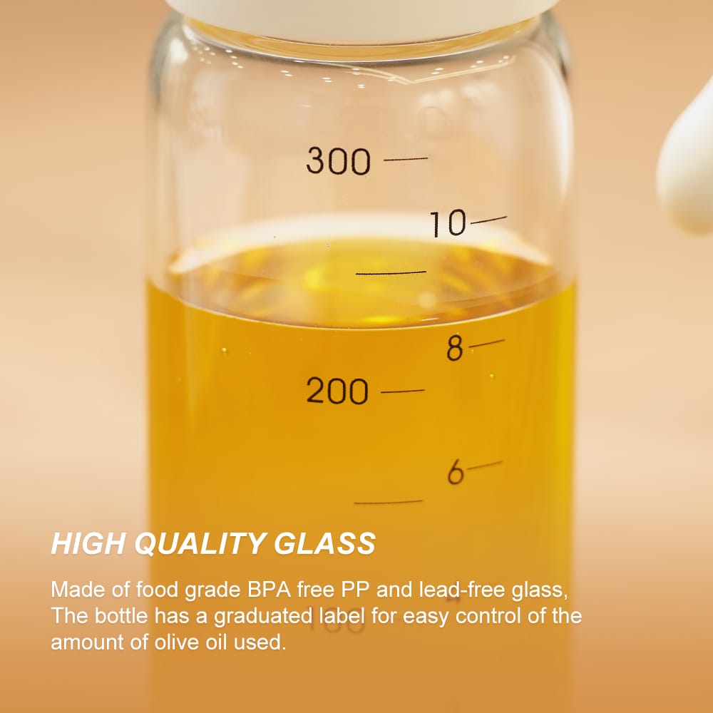 Custom Glass Olive Oil Dispenser with Gravity Activated Lid 3 1